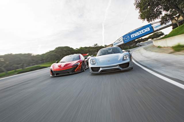 2015-mclaren-p1-porsche-918-spyder-front-end-in-motion-02